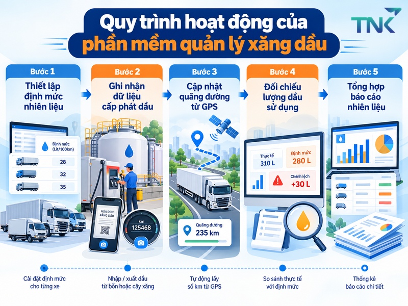 phần mềm quản lý dầu xe