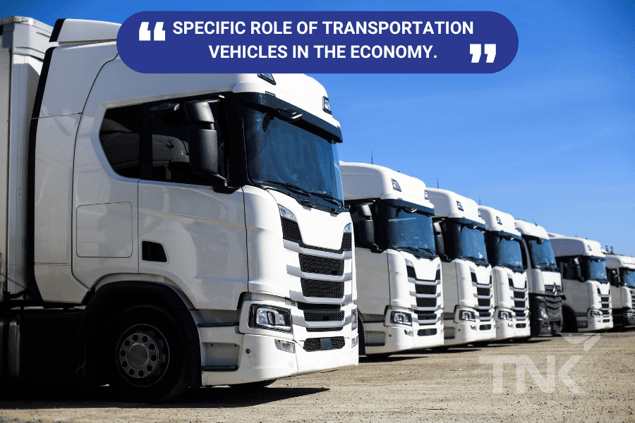 The specific role of transport vehicles in the economic sector