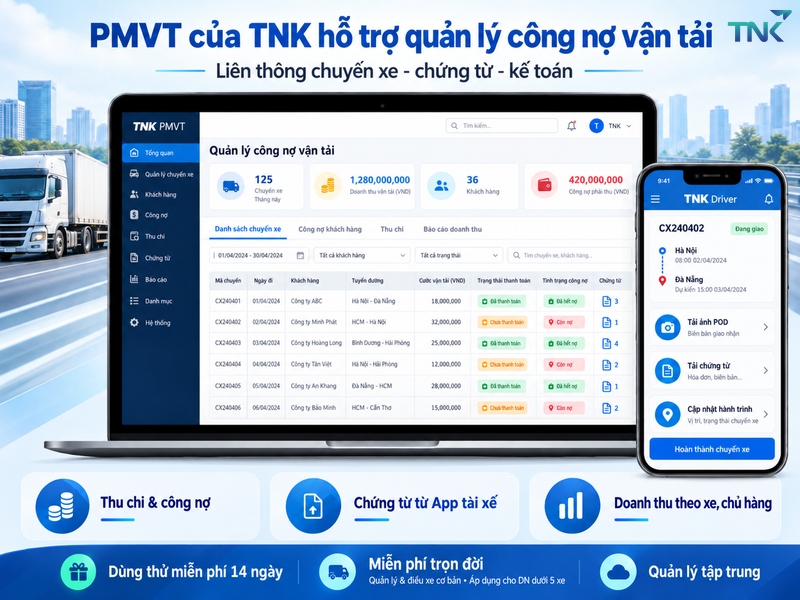 quản lý công nợ vận tải quản lý công nợ vận tải