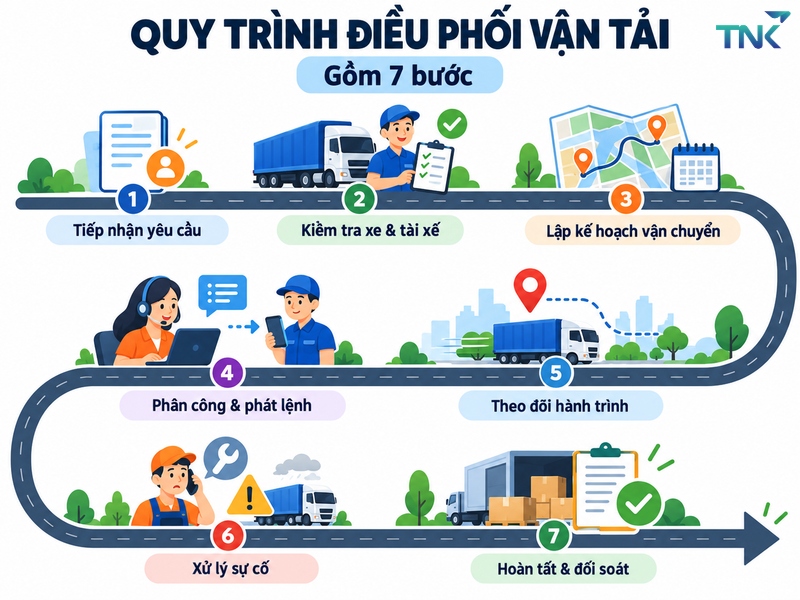 quy trình điều phối xe vận tải quy trình điều phối xe vận tải